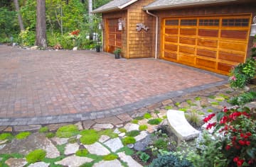 Mutual materials paver driveway installed by Northwestern Landscape & Design