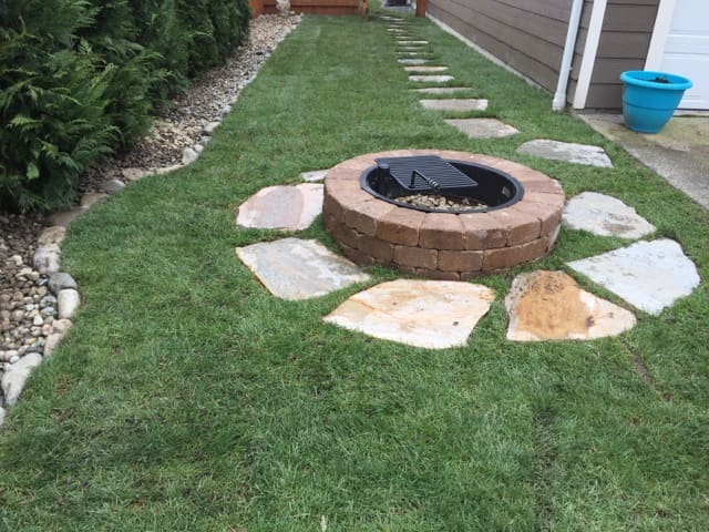 Stepping Stone Pathway to a "memory making" firepit