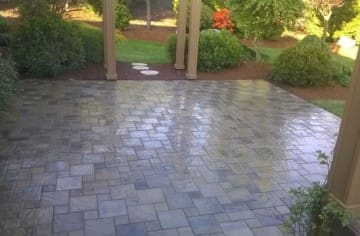 A Quiet Back Yard Patio Hardscaping
